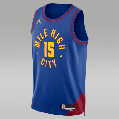 Jordan Denver Nuggets Statement Edition Men's Jordan Dri-FIT NBA Swingman Jersey - Rush Blue/Team Crimson