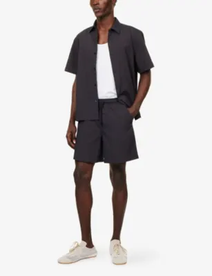 PERCIVAL Rowan Seersucker Swim Shorts in NAVY, additional product view 2