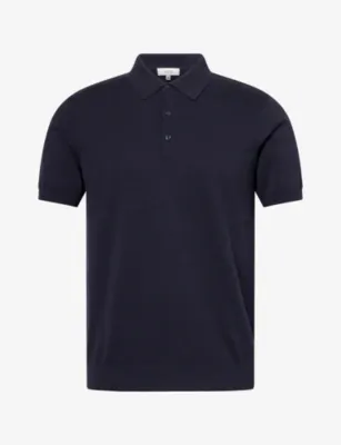 ARNE Ribbed-Trim Cotton Polo Shirt
