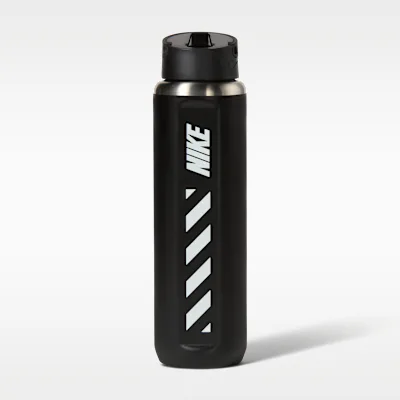 Nike Recharge Stainless Steel Straw Bottle (710ml approx.) - Black/Black/Light Crimson