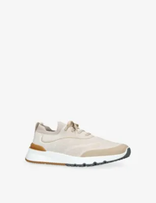 BRUNELLO CUCINELLI Sportiv Knitted Trainers - 5 in BEIGE COMB, additional product view 3