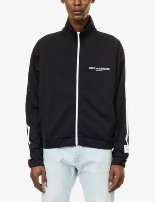 GALLERY DEPT French Embossed-Logo Cotton-Jersey Track Jacket detail 3