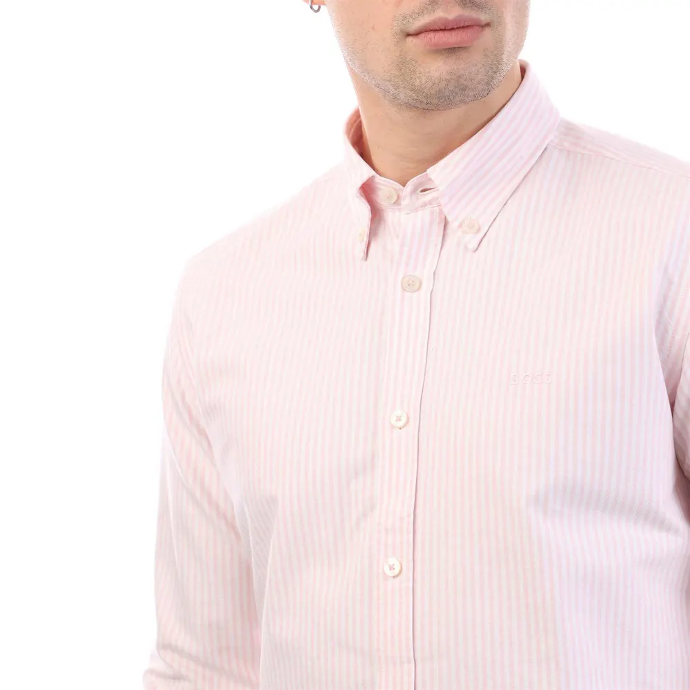 Boss H-Roan-BD-E-C1-243 Slim Fit Shirt in Pink, additional product view 2
