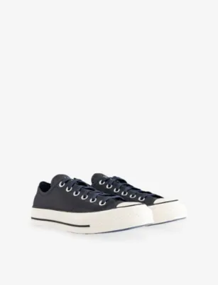 CONVERSE All Star Ox 70 Leather Trainers - 4 in NAVY EGRET BLACK, additional product view 3