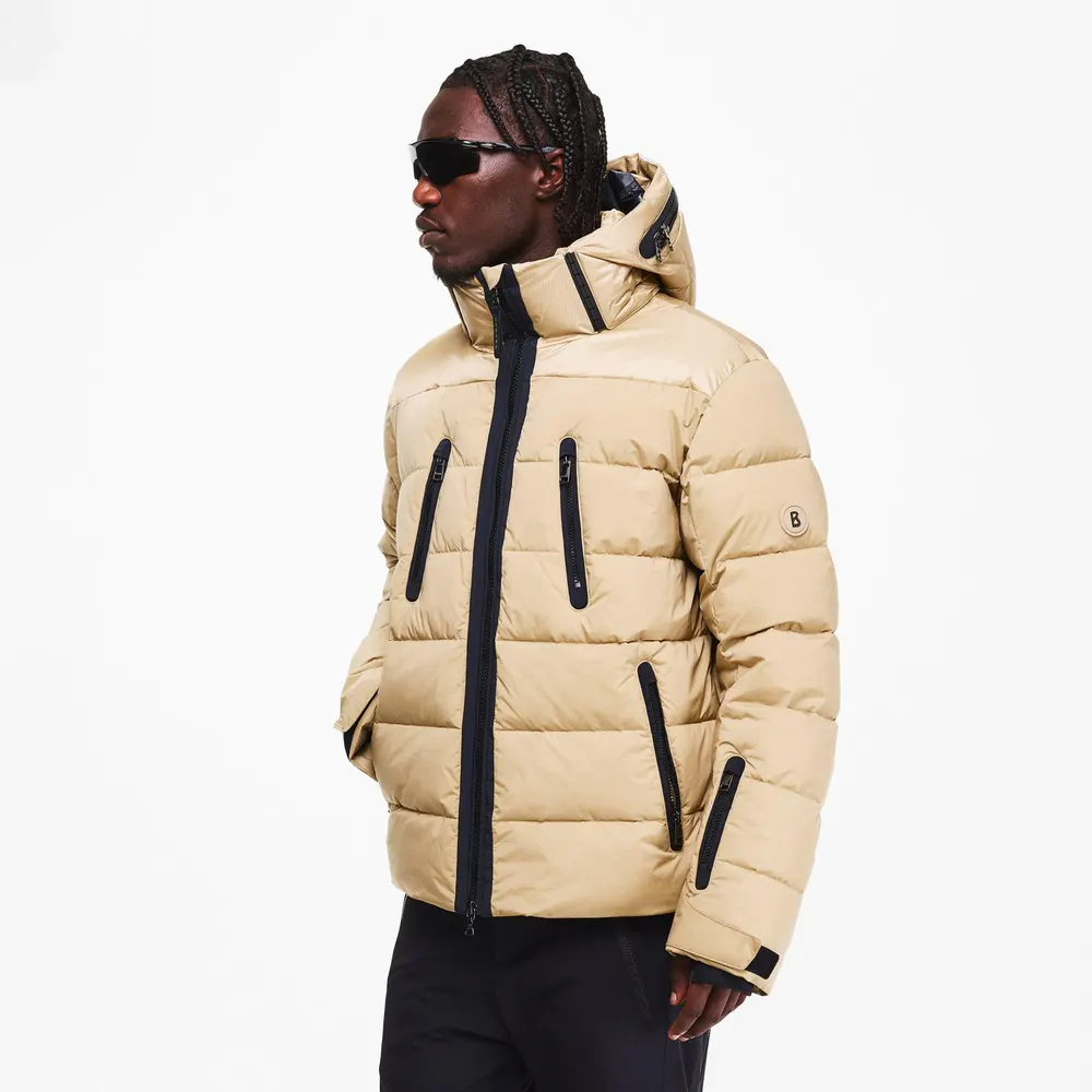 Bogner Mens Blaine Quilted Jacket in Light Almond, additional product view 3