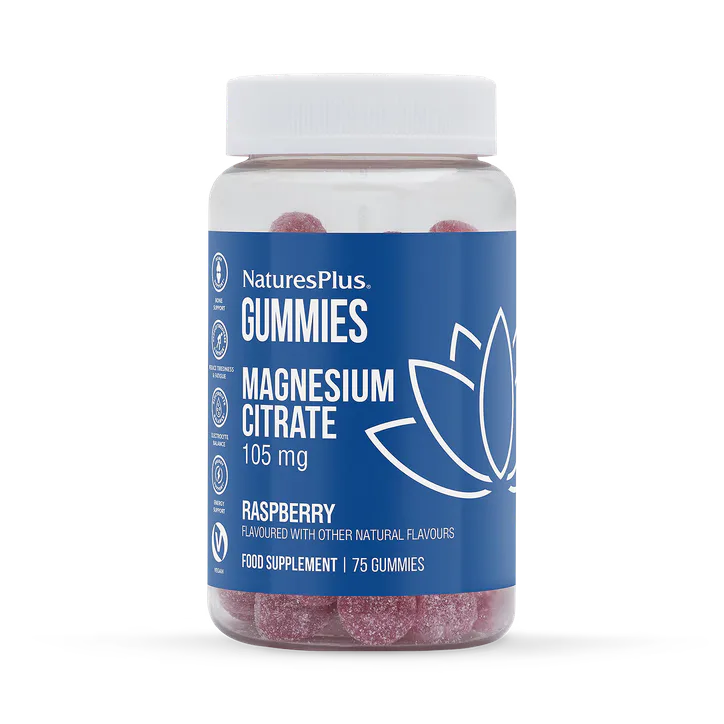 NaturesPlus Magnesium Citrate 105mg Raspberry 75 Gummies