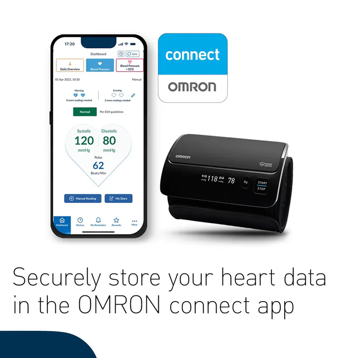 Omron Evlov Upper Arm Blood Pressure Monitor(HEM7600T-E) Black detail 2