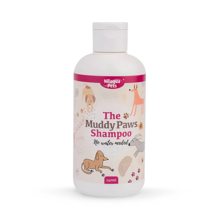 Nilaqua Pets Muddy Paws, Deep Cleansing, Towel Off Pet Shampoo 240ml