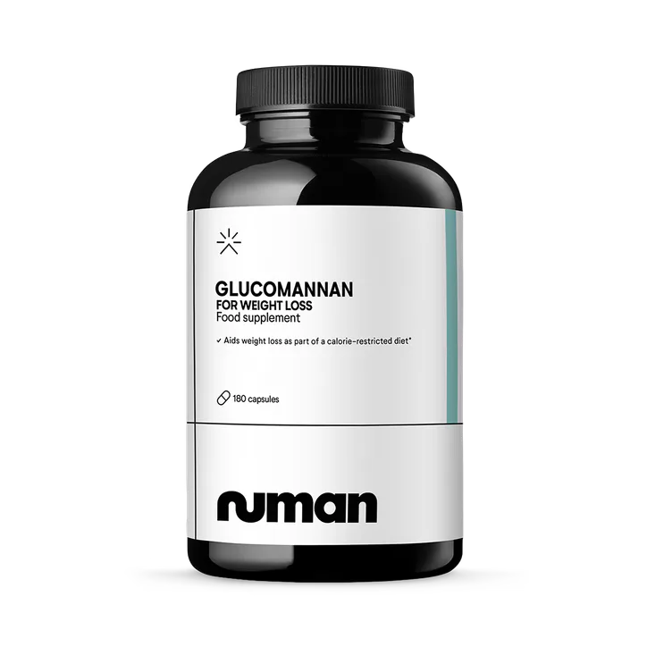 Numan Glucomannan for Weight Loss Support – Feel Full & Reduce Appetite, Glucomannan Capsules 1000mg per Serving | Natural Fibre from Konjac Root, Vegan-Friendly | 180 Capsules | Made in The UK