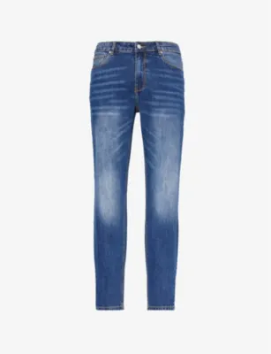 ARNE Five-pockets brand-patch tapered-leg slim-fit stretch-denim jeans - 30R