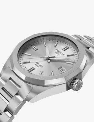 TISSOT PRC 100 Solar 34mm Stainless Steel Quartz Watch in SILVER, additional product view 2