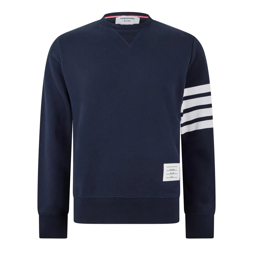 Thom Browne TB Classic 4Bar Crw Sn63 in Navy – Clothing