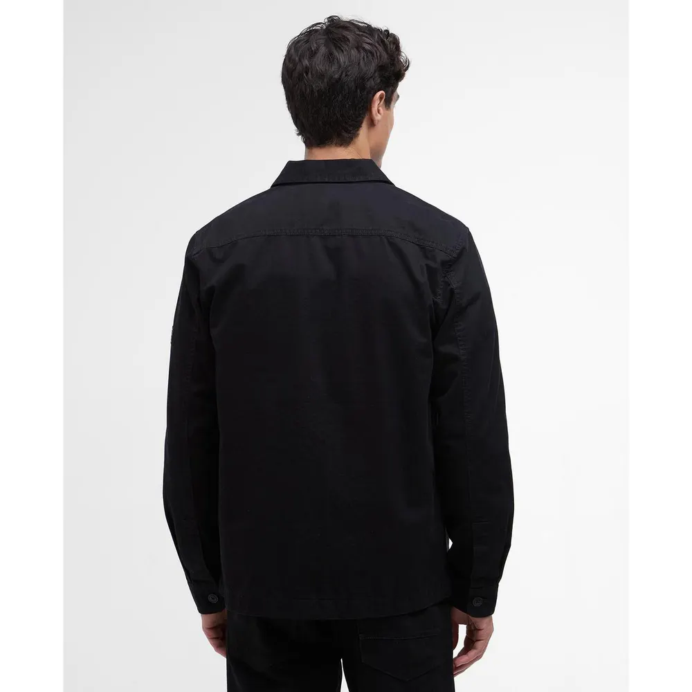 Barbour International Mens Arkle Overshirt in Black, additional product view 3