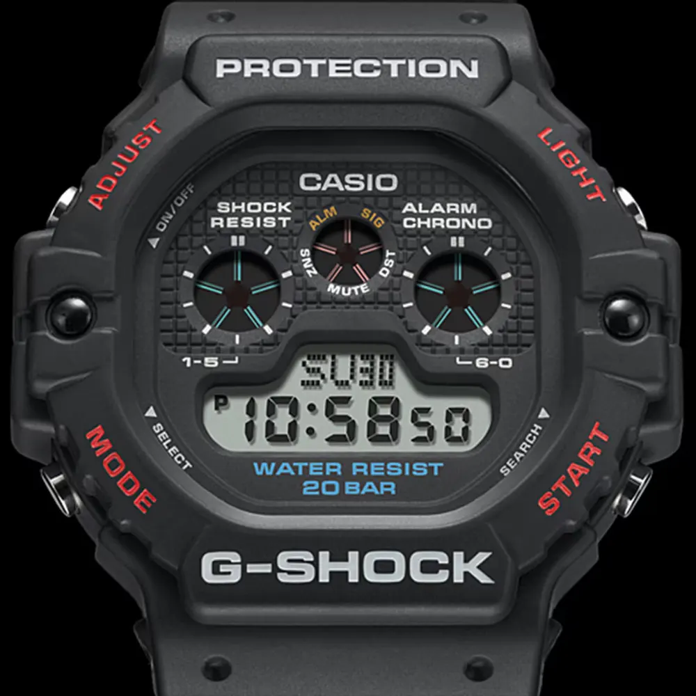 Casio G-SHOCK Digital 5900 Series 46.8mm Mens Watch Black detail 3