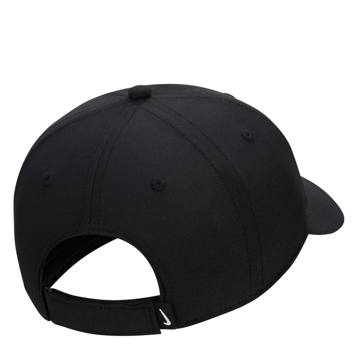 For Him Nike Dri-FIT Club Structured Swoosh Cap in Black/White, additional product view 2