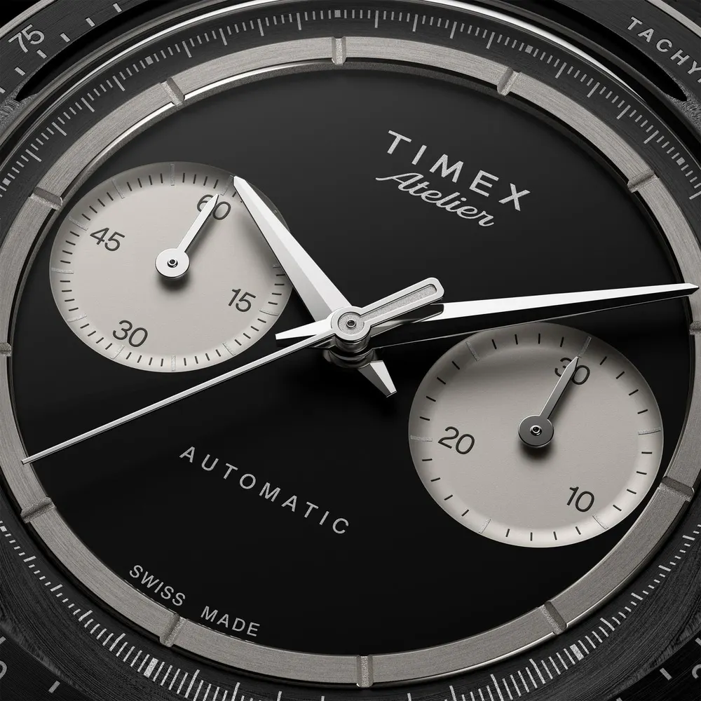 Timex Atelier Chronograph M1a Watch in Silver/Black, additional product view 2
