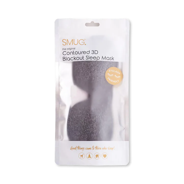 Smug Contoured Sleep Mask Dark Grey Marl, additional product view 2