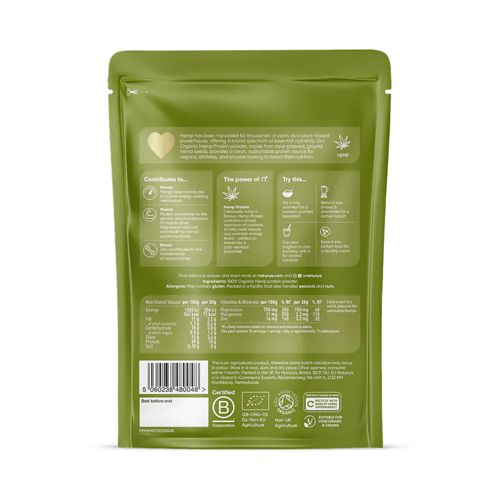 Naturya Organic Hemp Protein Powder 300g detail 2