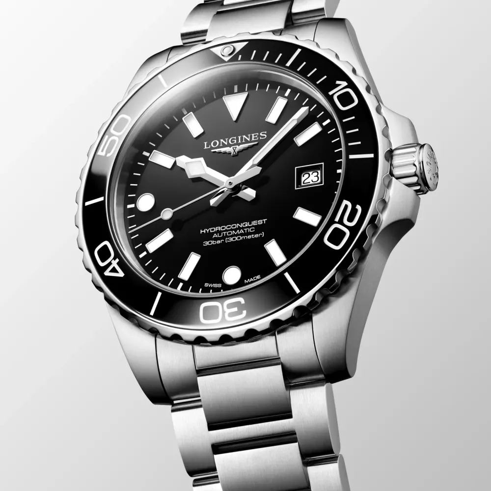 Longines HydroConquest 42mm Mens Watch Black in Black, additional product view 2