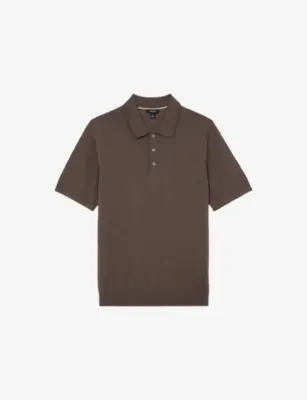 REISS Manor Regular-Fit Merino Wool Polo Shirt - MINTY SAGE GREEN detail 3