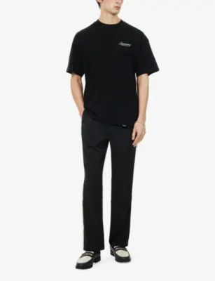 REPRESENT Script short-sleeves oversized cotton-jersey T-shirt detail 2
