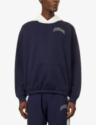 GYMSHARK Collegiate Tech Oversized-Fit Cotton-Blend Hoody detail 3