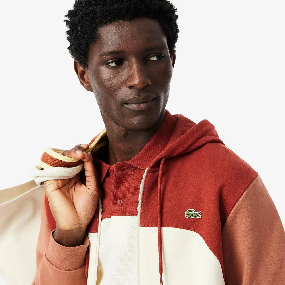 Lacoste Colour Block Zip Hoodie detail 3