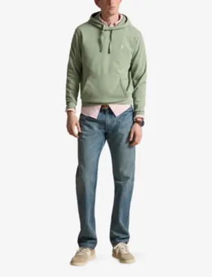 POLO RALPH LAUREN Brand-Embroidered Pouch-Pocket Cotton-Jersey Hoody detail 2