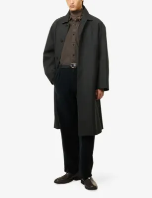 THE ROW Perlin Longline Cashmere and Wool-Blend Coat detail 2