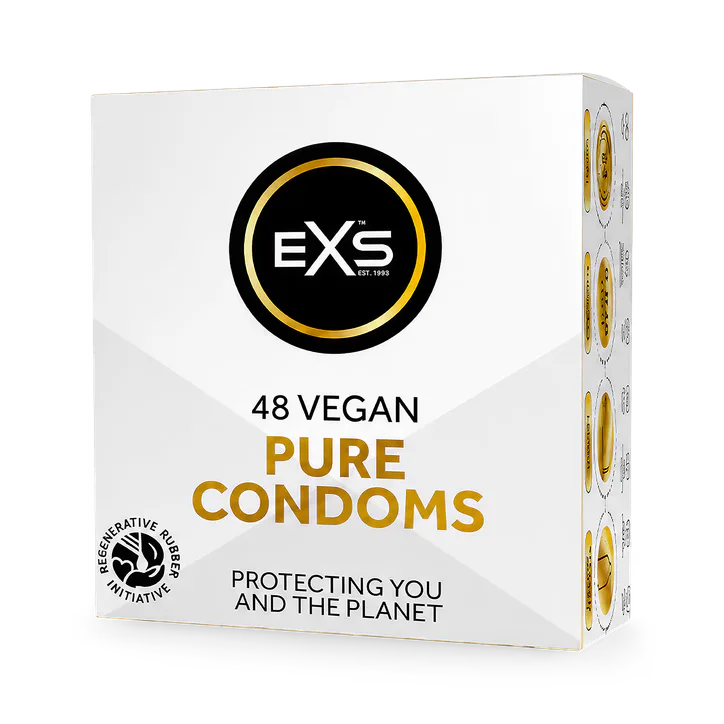 EXS Pure Condoms Ethical Vegan Latex 48 Pack