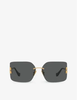 MIU MIU MU 54YS square-frame metal sunglasses