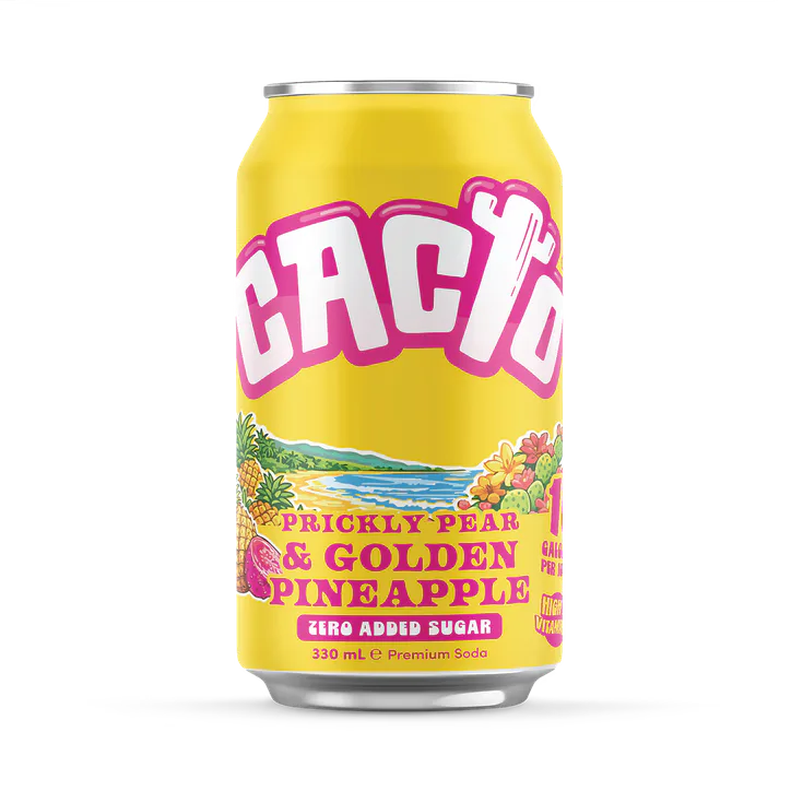 Cacto - Low Sugar Soda Prickly Pear & Pineapple 330 ml – Food & Drink > Drinks & Juices > Soft Drinks