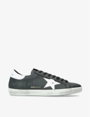GOLDEN GOOSE Superstar star-appliqué leather low-top trainers - EUR 41 / 7 UK MEN in BLK/WHITE – Mens | Trainers | Lace up trainers