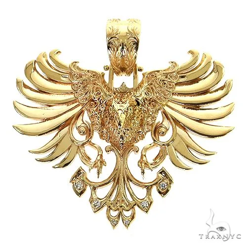 RINA - For Him FACTORY 14K Gold Vulture Pendant 68739 in Rose Gold – Pendant