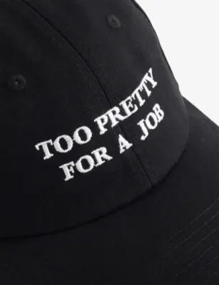 UNTIL FURTHER NOTICE Too Pretty 4 Job Embroidered Cotton Cap detail 2