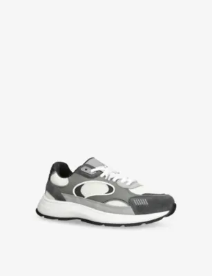 ARNE Circuit Mesh and Leather Low-Top Trainers - EUR 43 / 9 UK MEN in GREY MID, additional product view 3