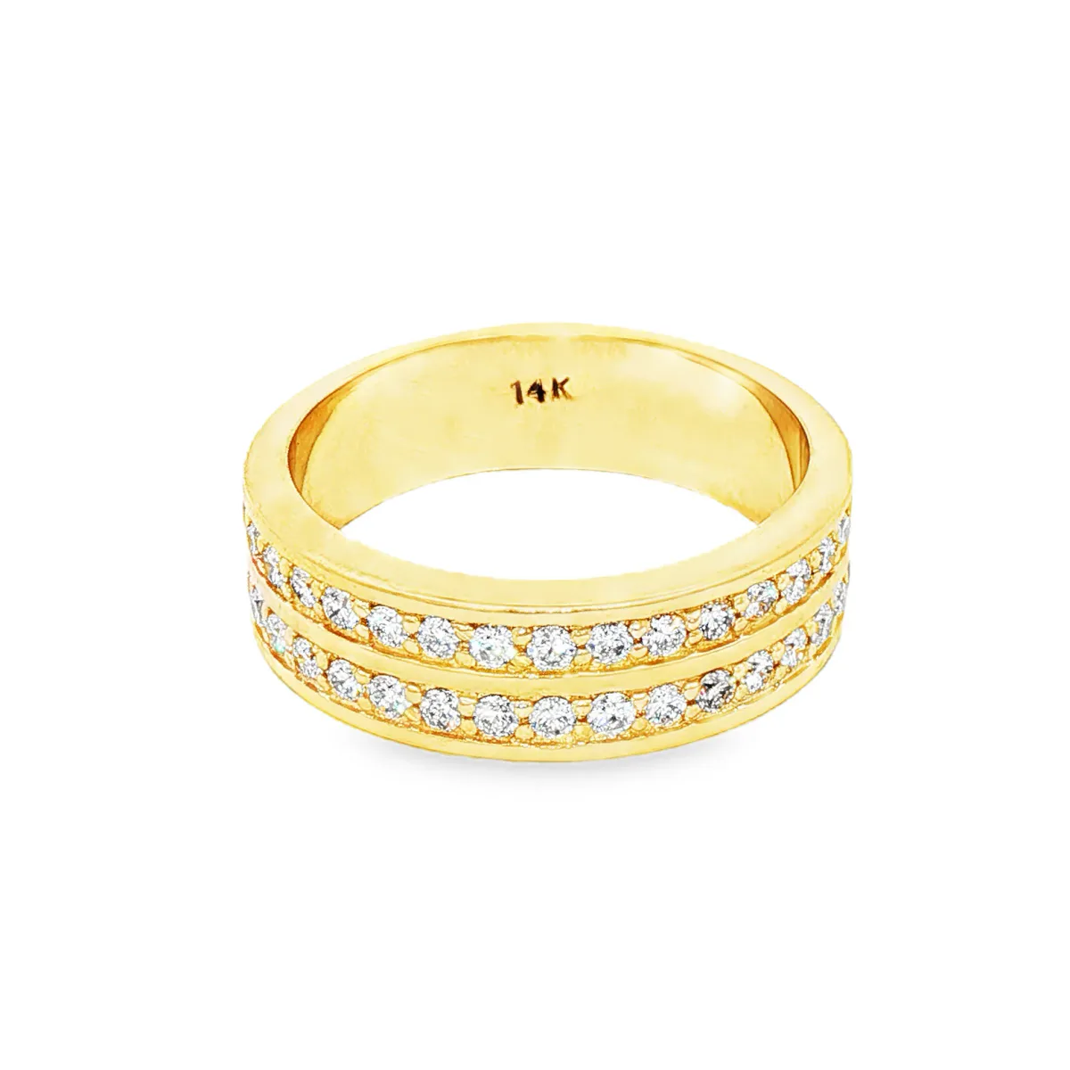 RINA - For Him FACTORY Two Row Wedding Band 18514 in Rose Gold / 8 – Ring