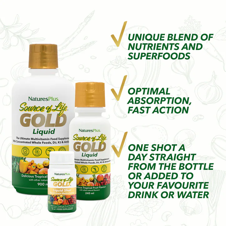 NaturesPlus SOL GOLD MULTI VITAMIN LIQUID 900 ML detail 3