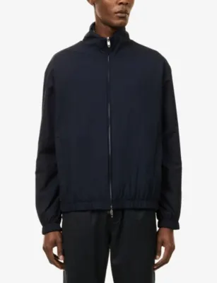 UMIT BENAN Phil Reversible Silk Jacket in DARK NAVY, additional product view 3