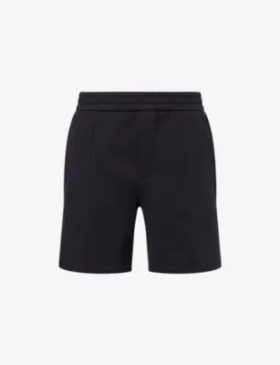 EMPORIO ARMANI Eagle-Patch Double-Jersey Cotton-Blend Bermuda Shorts